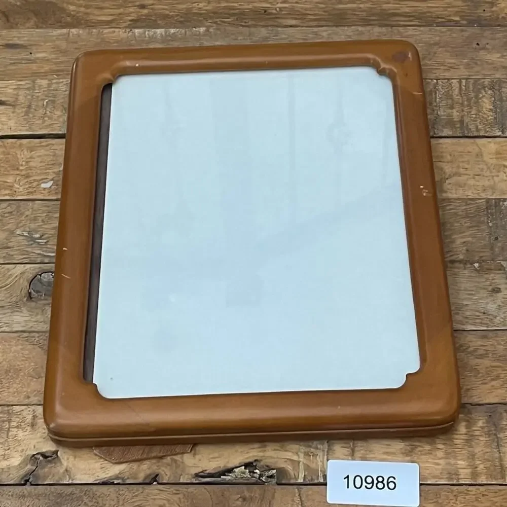 Vintage MCM Wood Picture Frame 7x8 in Handcrafted in Thailand Rounded Corners